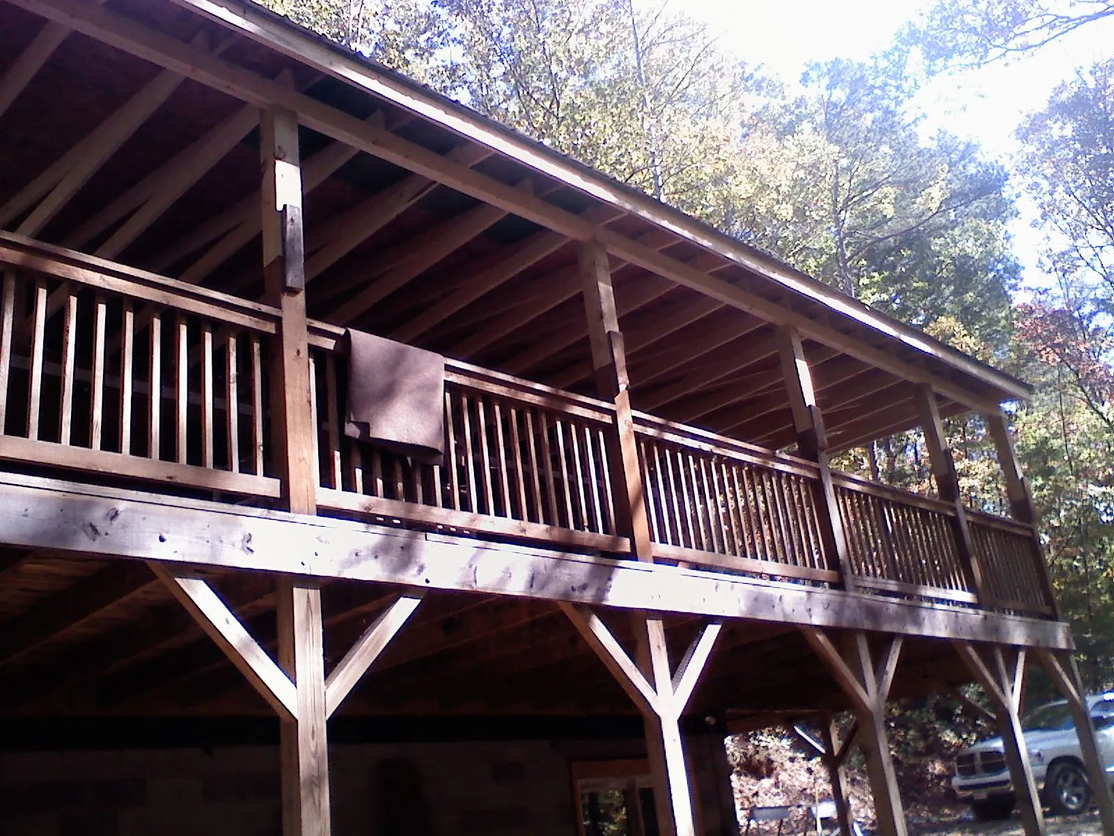 Timber framing under a new elevated porch and deck — Roof Leak Repair in Saltese by Roofing Brothers